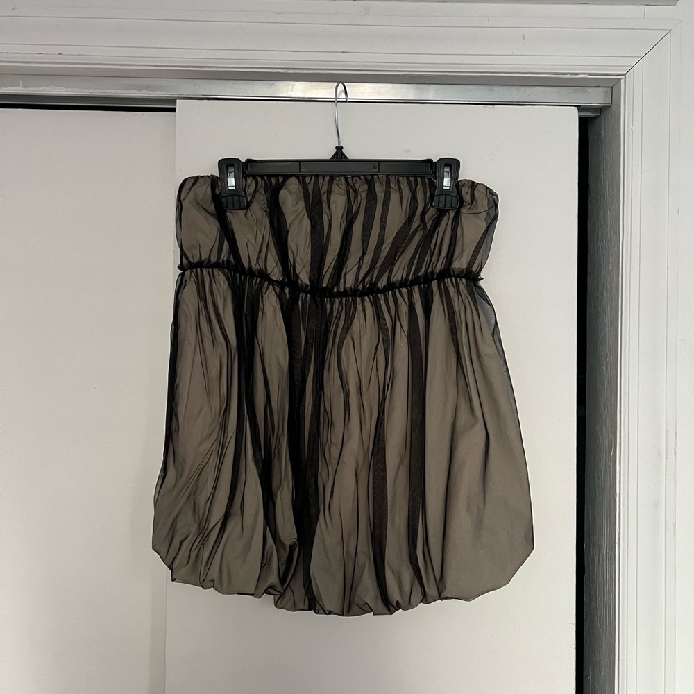 Anthropologie Black Sheer Top